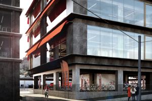  Mögliche neue West- und Nordfassade der Holländerhalle – Visualisierung Machbarkeitsstudie: Barão-Hutter