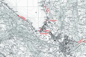  Übersicht der drei Seeuferabschnitte;  Quelle: Geoportal des Bundes, online & SEILER & SEILER
